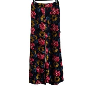 Abercrombie & Fitch Wide-Leg‎ Pants - Black, Red, Yellow, Blue Floral